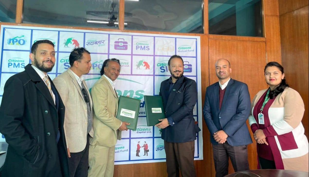 सिटिजन्स क्यापिटल र होटल पार्क ल्याण्डबीच निष्काशन तथा बिक्री प्रबन्धक नियुक्ति सम्बन्धी सम्झौता